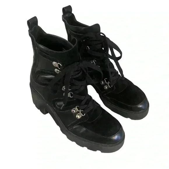 Zara Suede and Leather Moto Boots - Picture 1 of 7